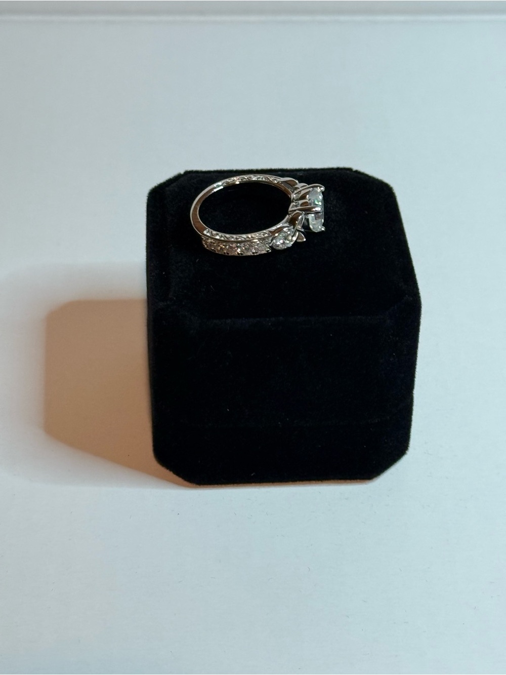 2ct Heart Cut Moissanite Ring 925 Sterling Silver - GRA Certified - Picture 4 of 9